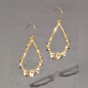 Alexis Bittar Crystal Encrusted Gold Spiked Earrings NWT!